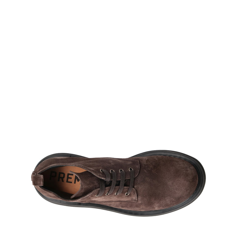 PREMIATA Stringata uomo testa di moro in suede