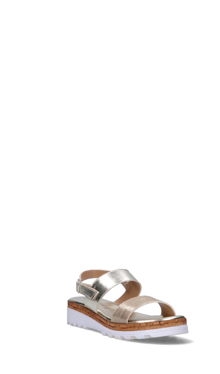 MIDELETTE Sandalo donna oro in pelle