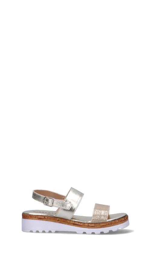 MIDELETTE Sandalo donna oro in pelle