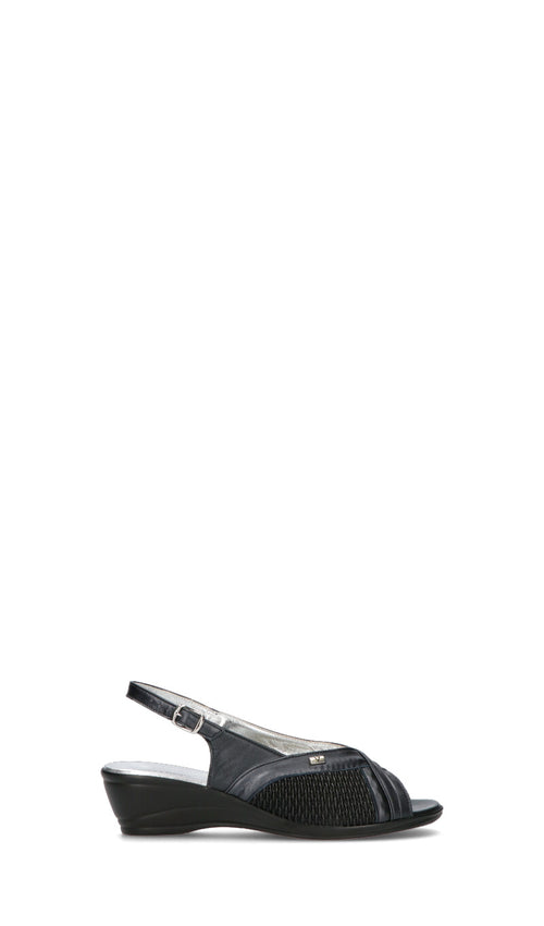 VALLEVERDE Scarpa comfort donna nera in pelle