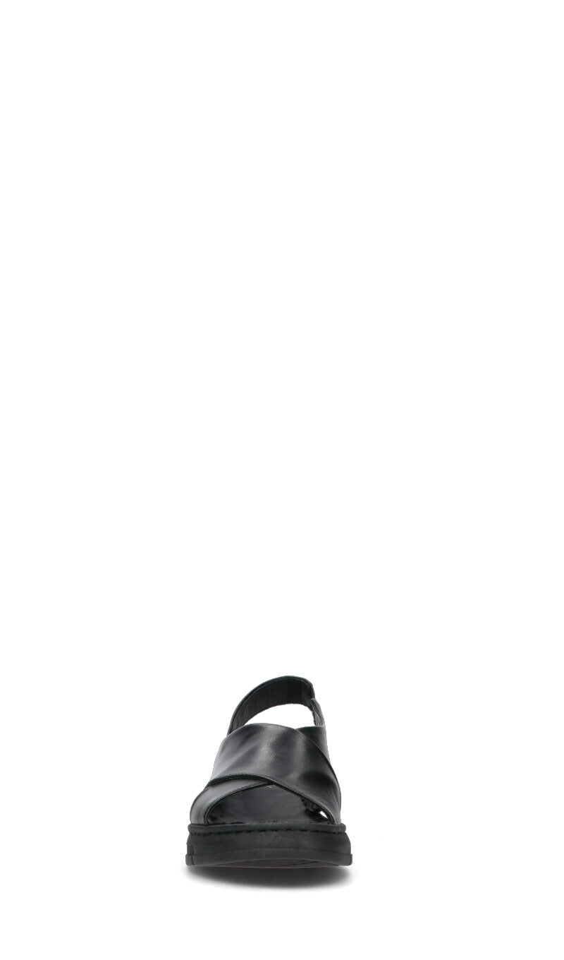 VARIOPINTO Sandalo donna nero in pelle