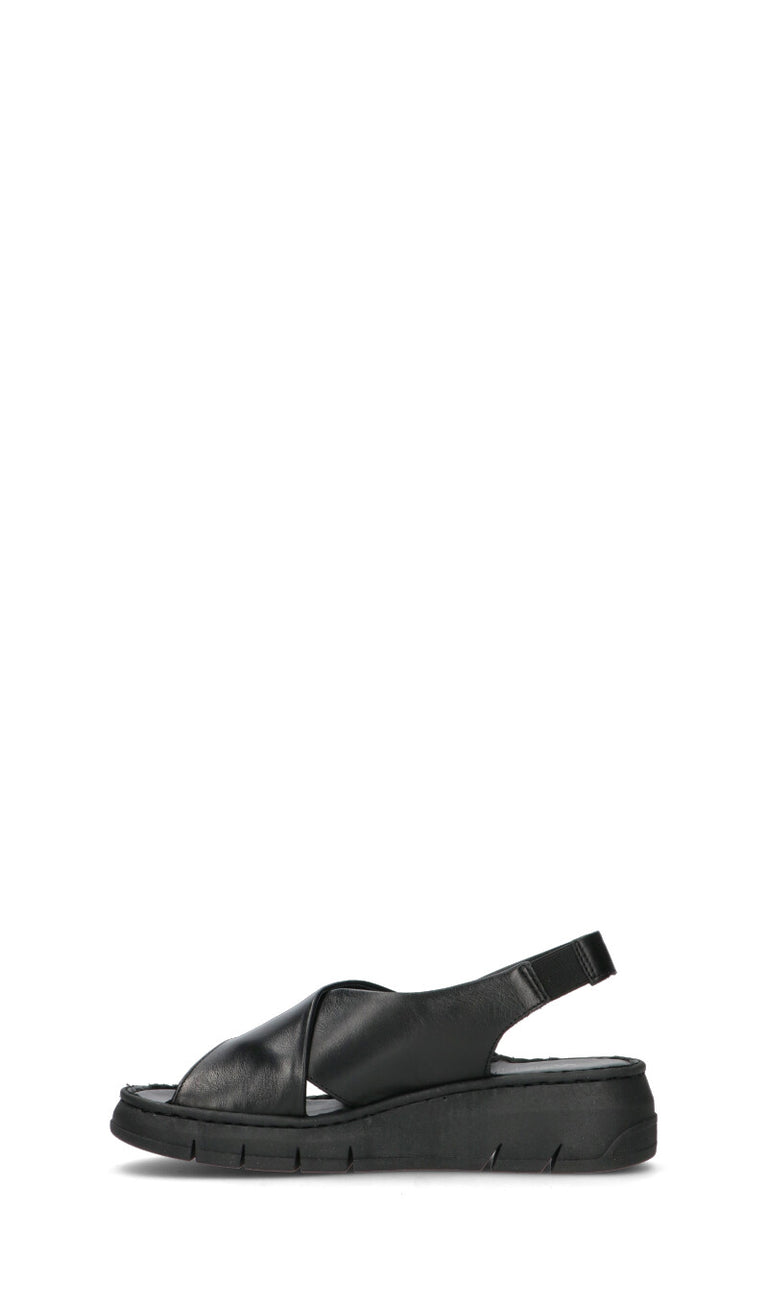 VARIOPINTO Sandalo donna nero in pelle
