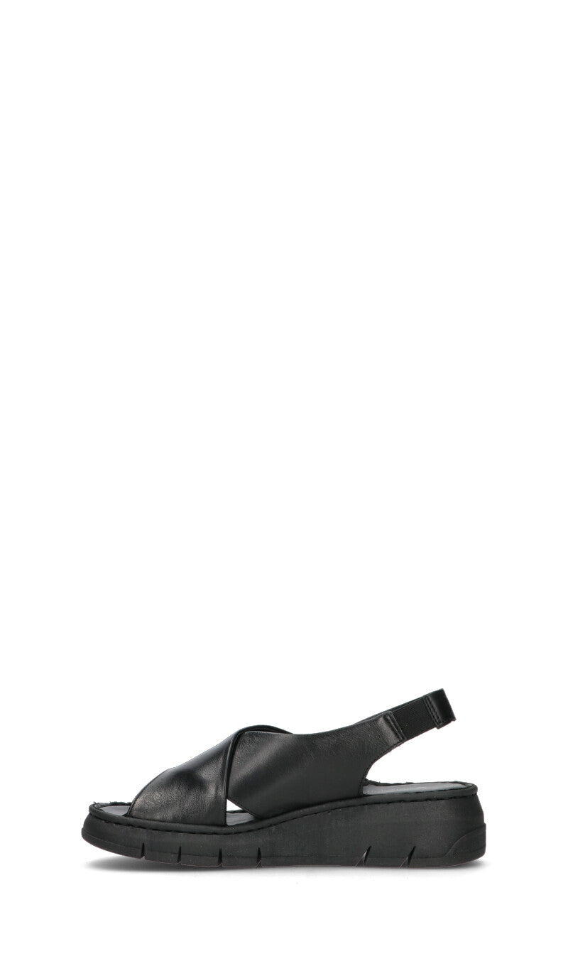 VARIOPINTO Sandalo donna nero in pelle