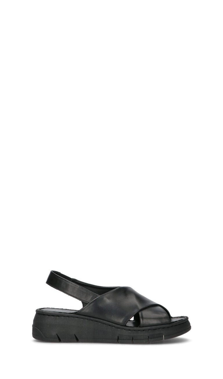 VARIOPINTO Sandalo donna nero in pelle