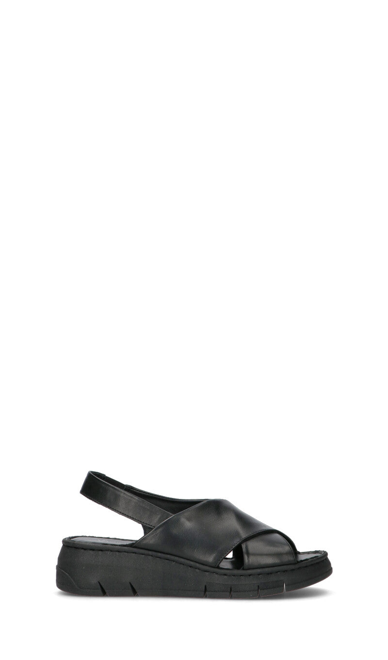 VARIOPINTO Sandalo donna nero in pelle