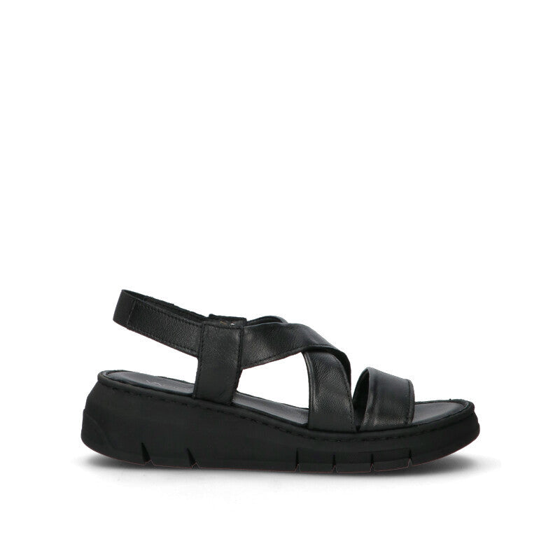 VARIOPINTO Sandalo donna nero in pelle