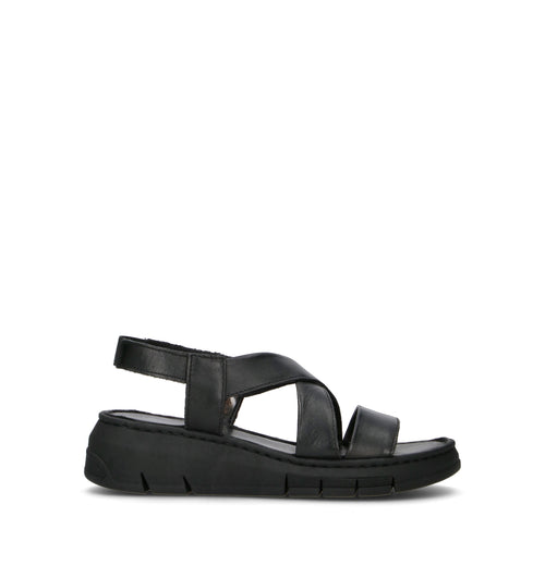 VARIOPINTO Sandalo donna nero in pelle