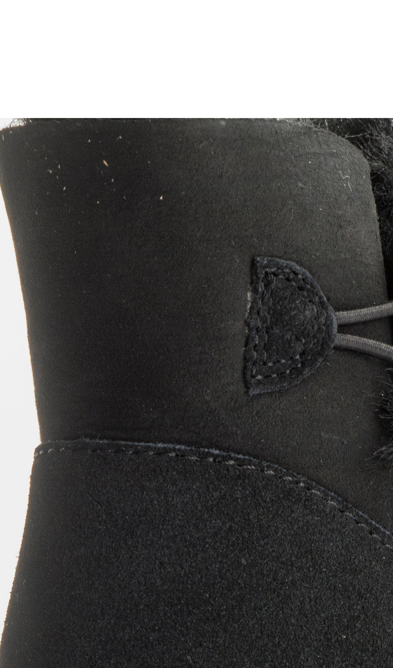 UGG W MINI BAILEY BUTTON II donna nero suede bottone