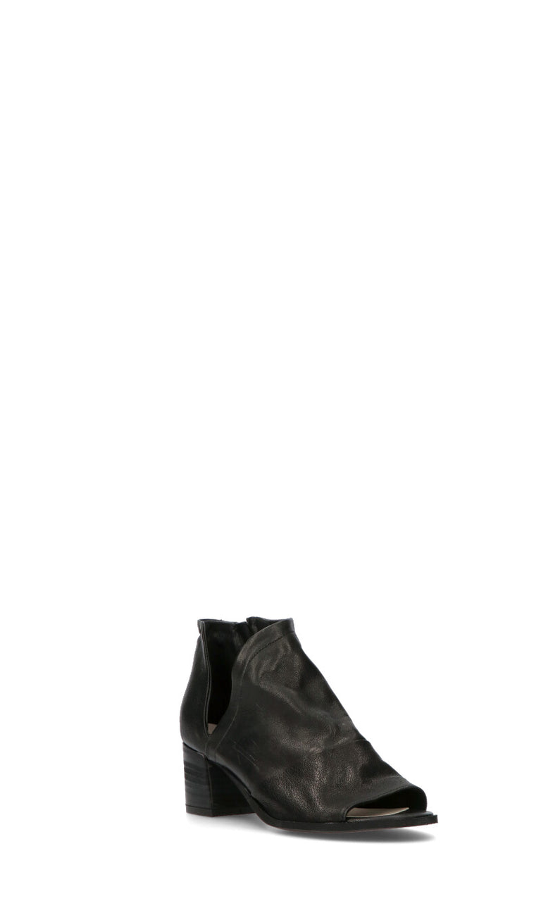 MEZZETINTE Sandalo donna nero in pelle