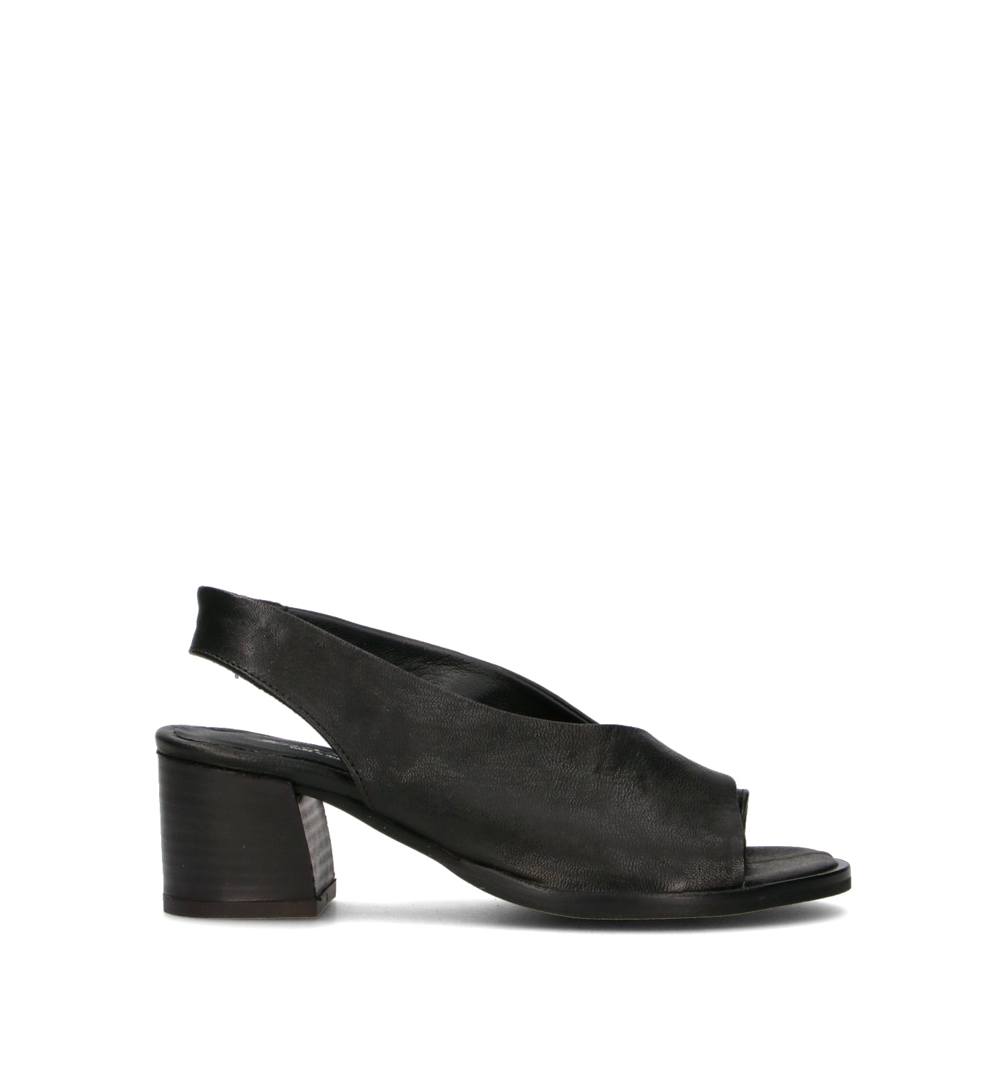 MEZZETINTE Sandalo donna nero in pelle