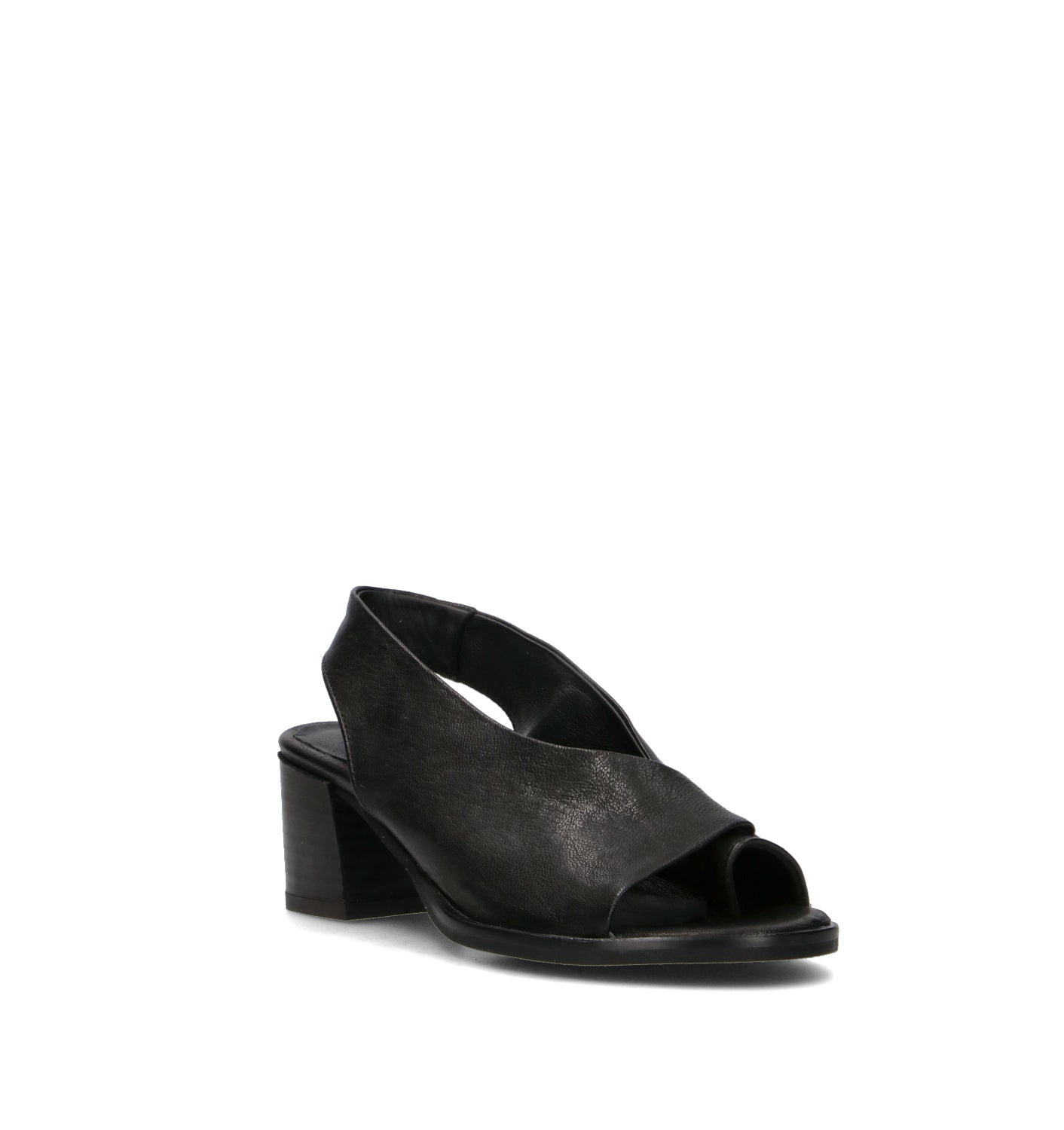 MEZZETINTE Sandalo donna nero in pelle