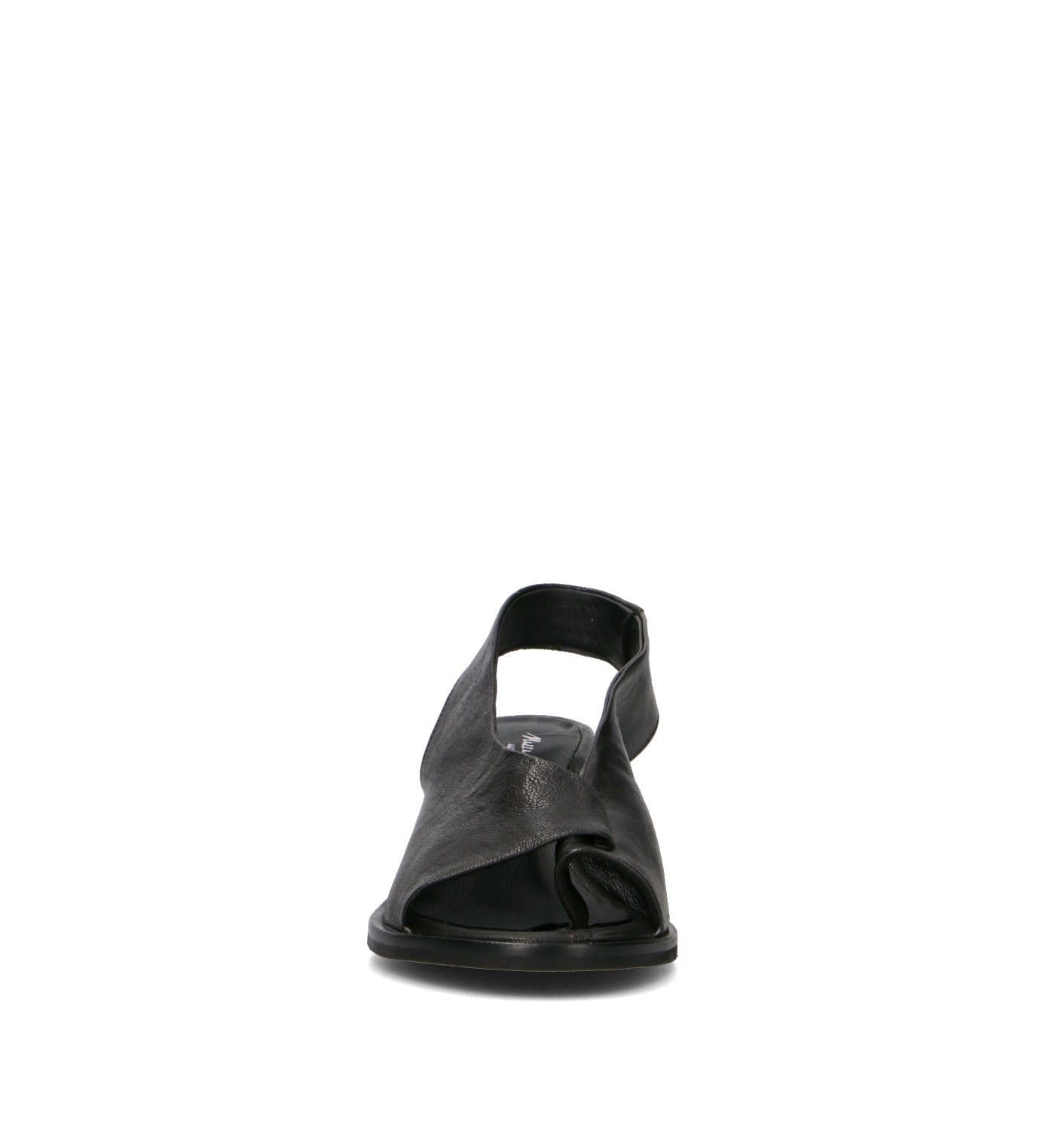 MEZZETINTE Sandalo donna nero in pelle