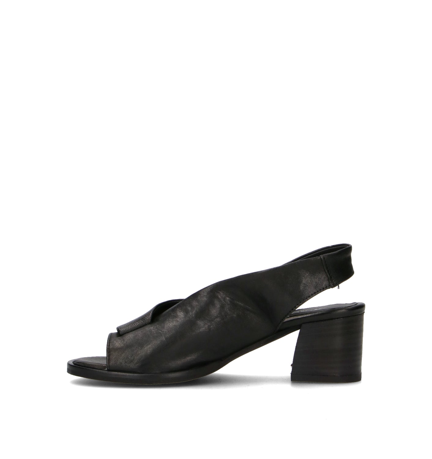 MEZZETINTE Sandalo donna nero in pelle