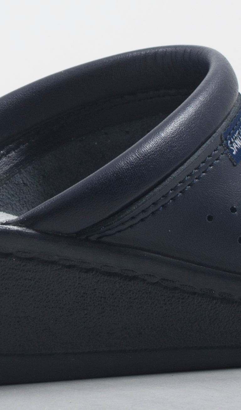 SANITAL LIGHT Ciabatta donna blu in pelle rivestita