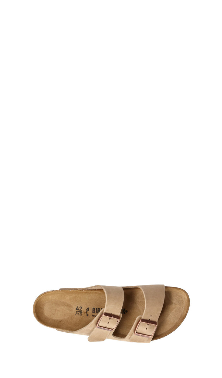 BIRKENSTOCK Ciabatta uomo marrone in pelle