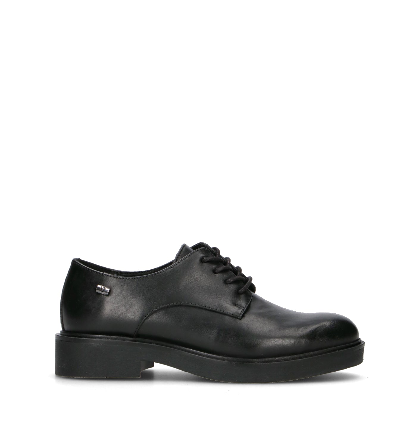 VALLEVERDE Stringata donna nera in pelle