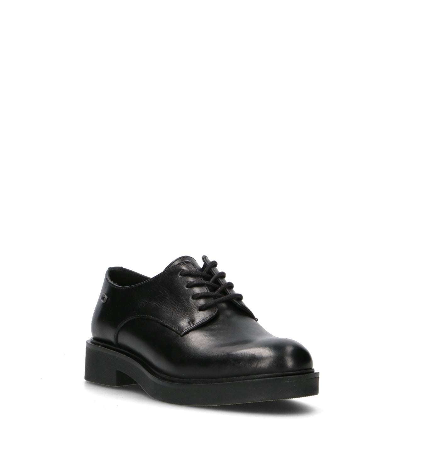 VALLEVERDE Stringata donna nera in pelle