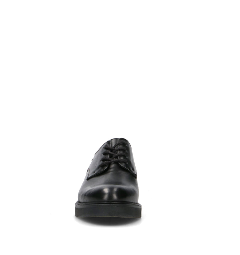 VALLEVERDE Stringata donna nera in pelle