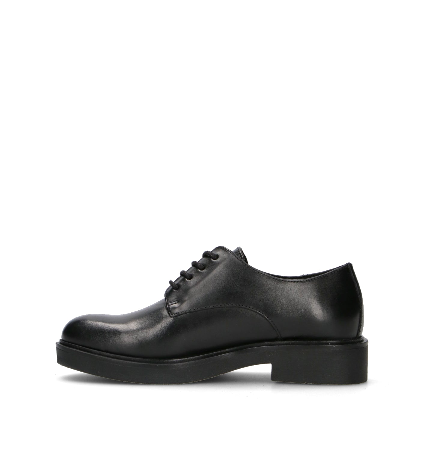 VALLEVERDE Stringata donna nera in pelle
