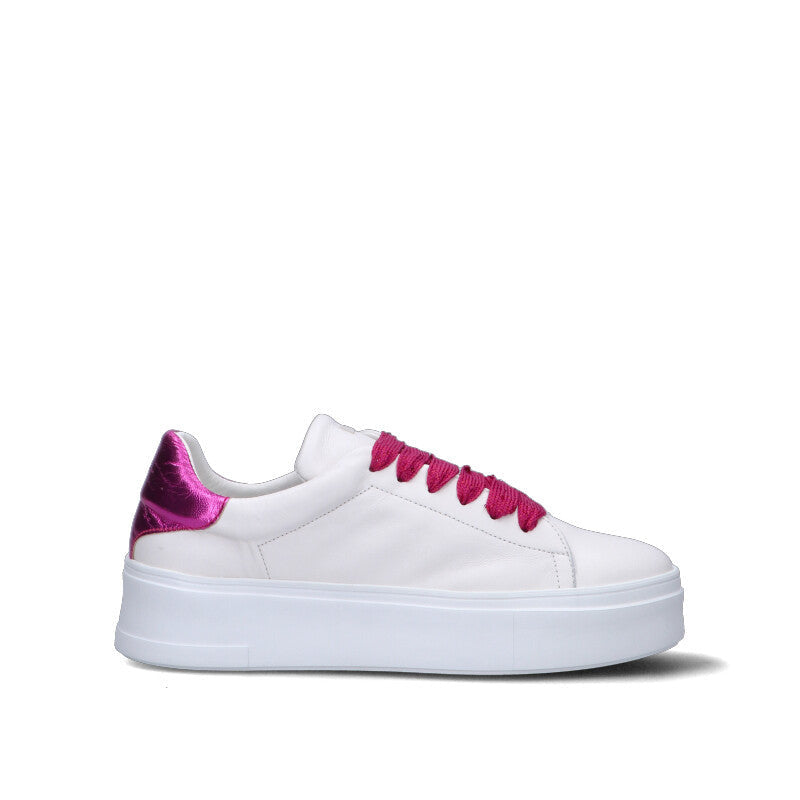 FRAU Sneaker donna bianca/fuxia in pelle