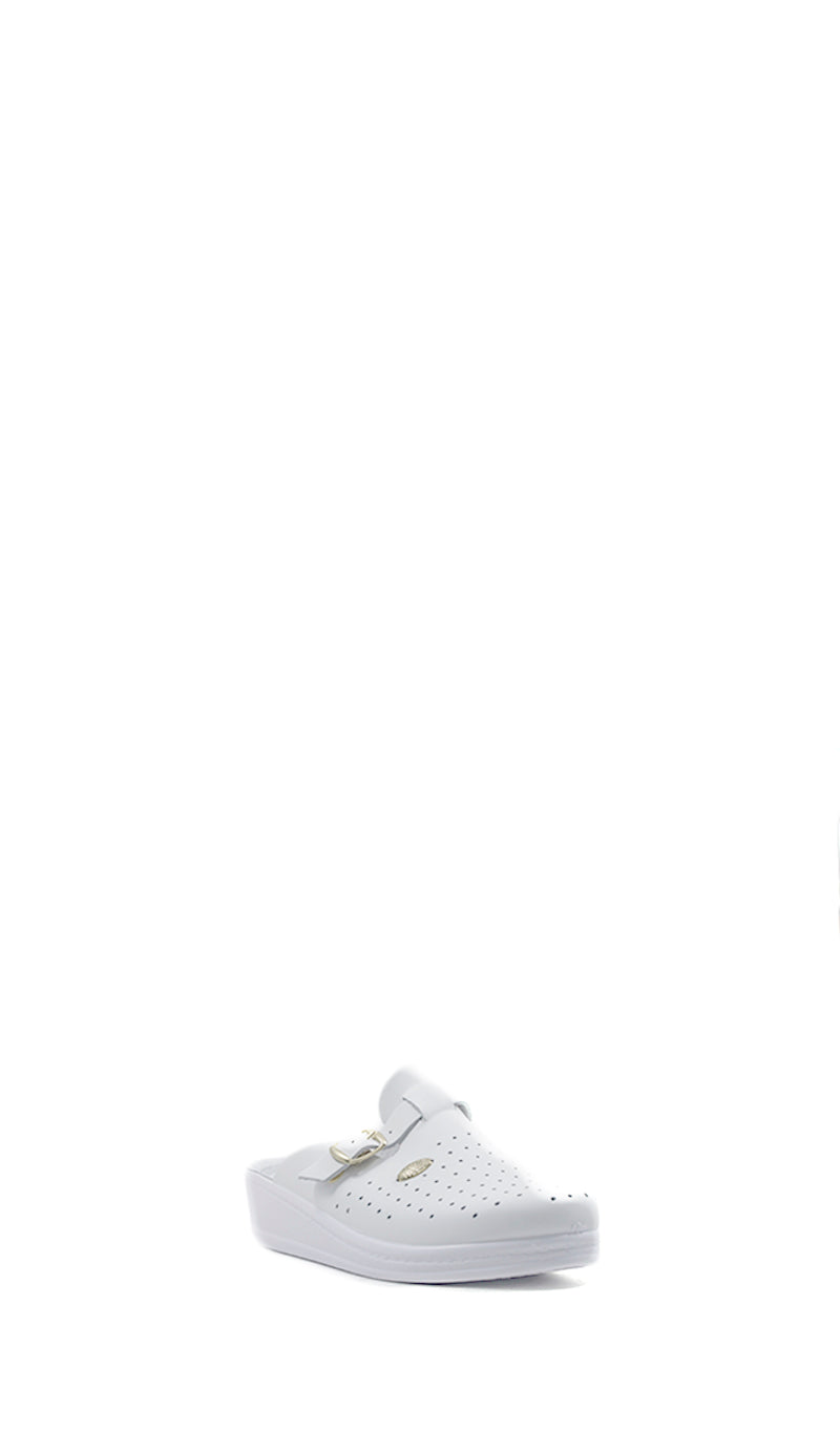 SANITAL LIGHT ANTI-SHOCK Ciabatta donna bianca in pelle