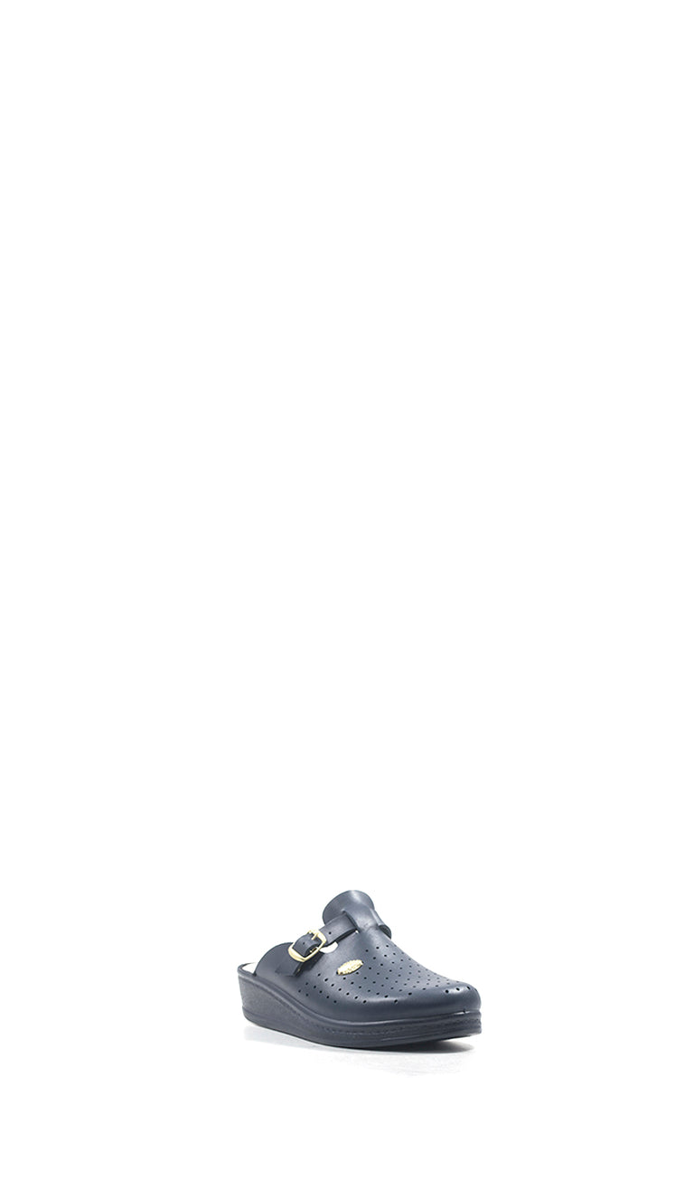 SANITAL LIGHT Ciabatta donna blu in pelle rivestita
