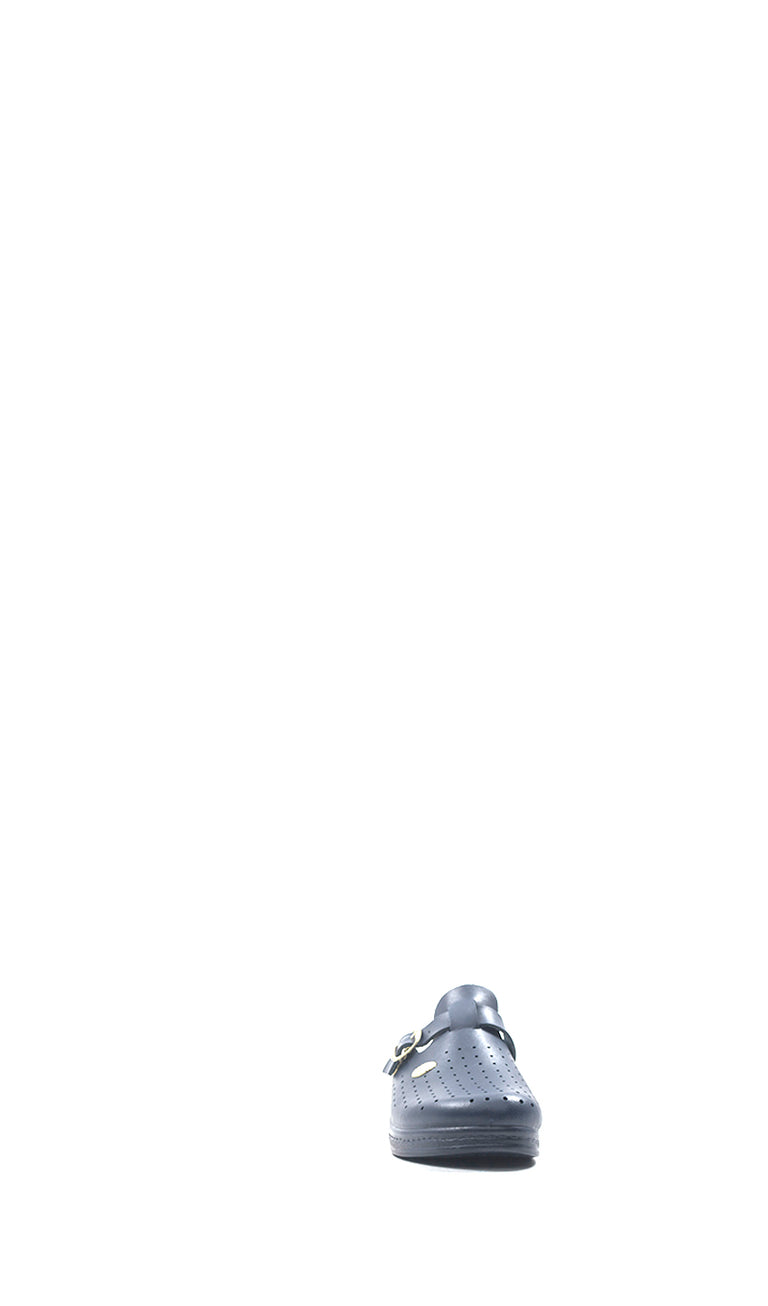 SANITAL LIGHT Ciabatta donna blu in pelle rivestita