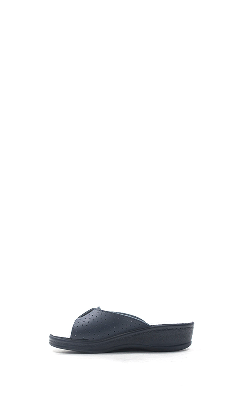SANITAL LIGHT ANTI-SHOCK Ciabatta donna blu in pelle