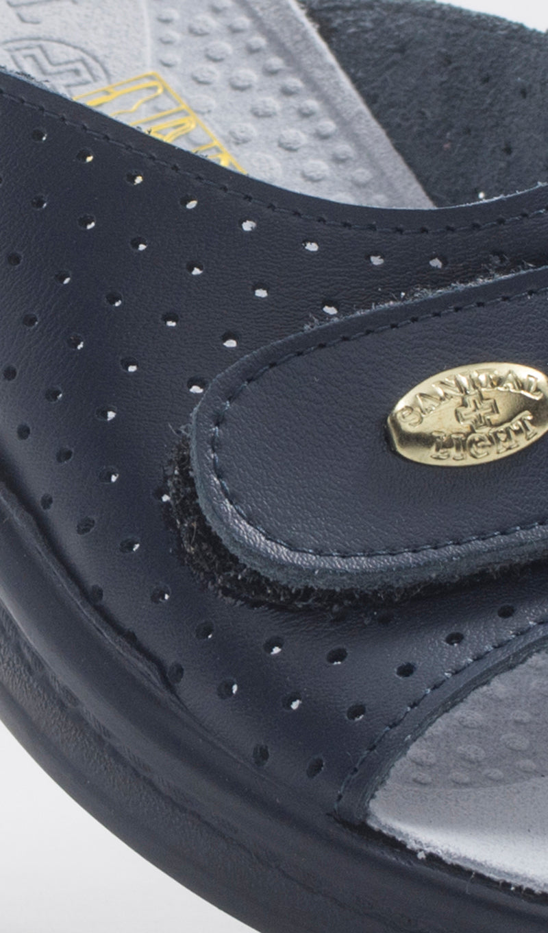 SANITAL LIGHT ANTI-SHOCK Ciabatta donna blu in pelle