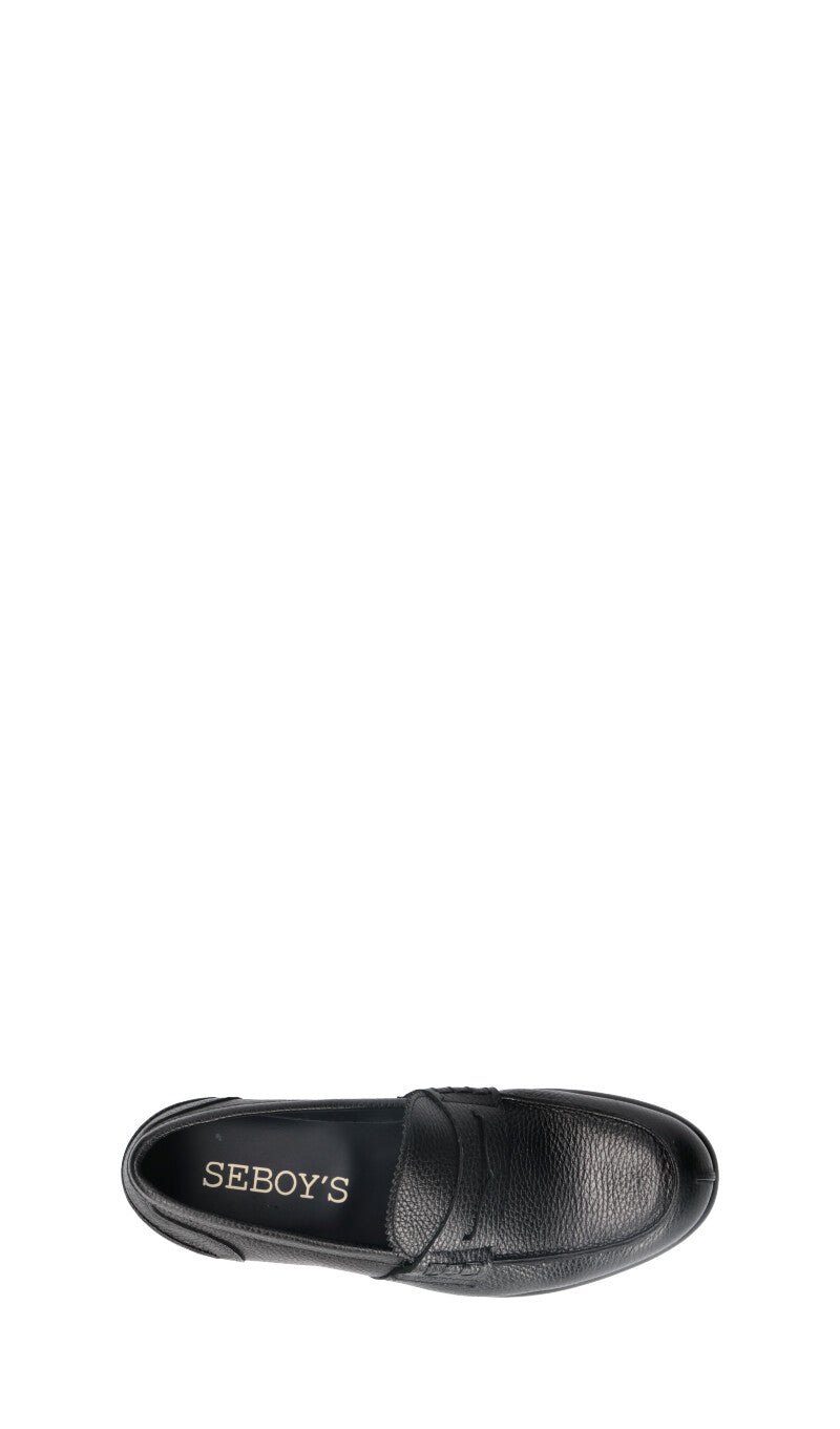 SEBOYS HAMMER - FONDO CUOIO - Mocassino uomo nero
