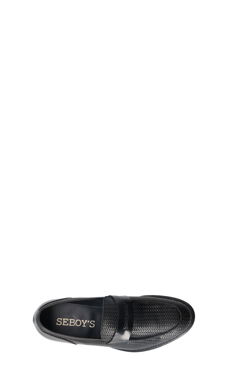 SEBOYS CALF - FONDO CUOIO ISOLA - Mocassino uomo nero