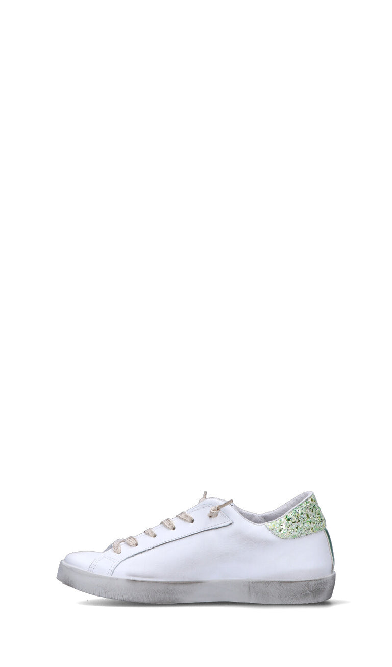 2 STAR Sneaker donna bianca/verde in pelle