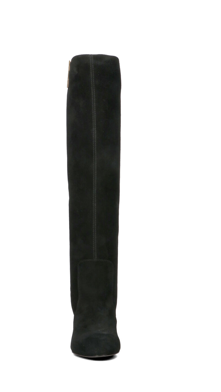 VIA ROMA 15 Stivale donna nero in suede