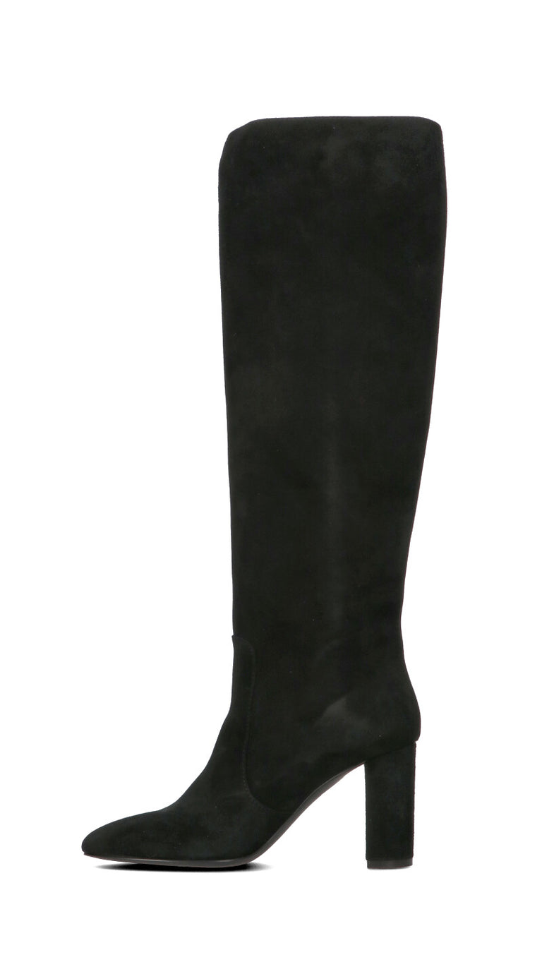 VIA ROMA 15 Stivale donna nero in suede