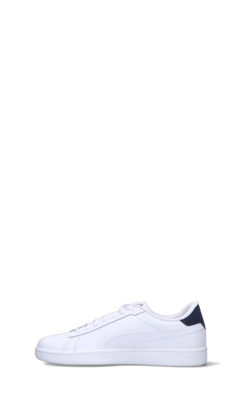 PUMA SMASH 3.0 Sneaker uomo bianca e navy in pelle