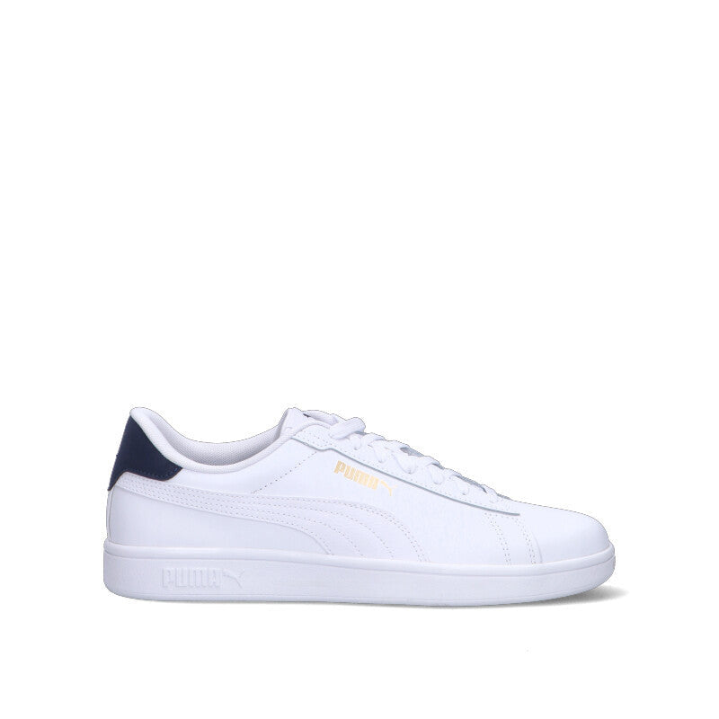 PUMA SMASH 3.0 Sneaker uomo bianca e navy in pelle
