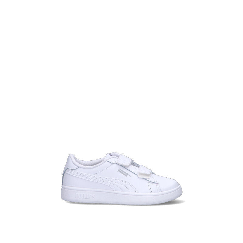 PUMA - SMASH 3.0 L V PS Sneaker bimbo bianca in pelle
