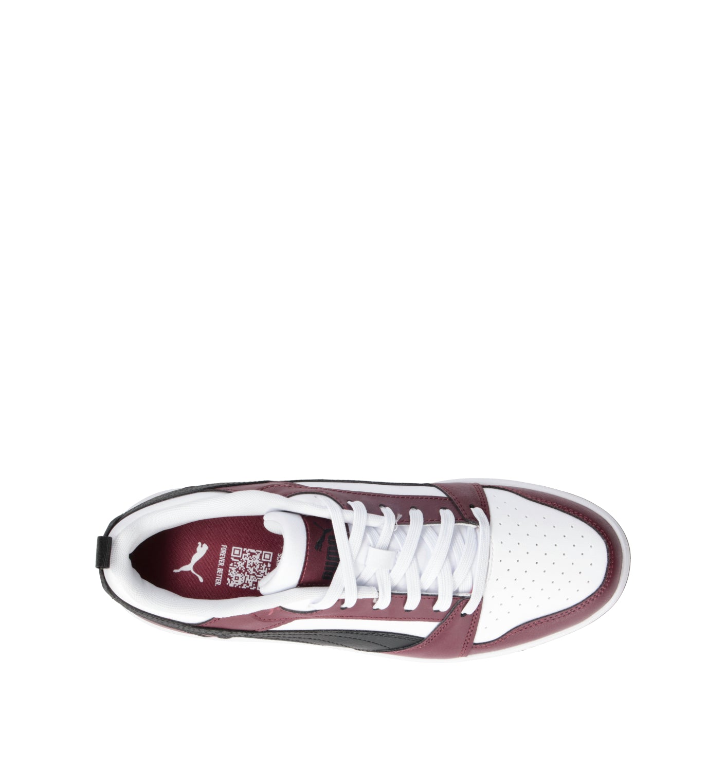 PUMA REBOUND V6 LOW Sneaker uomo bianca/bordeaux