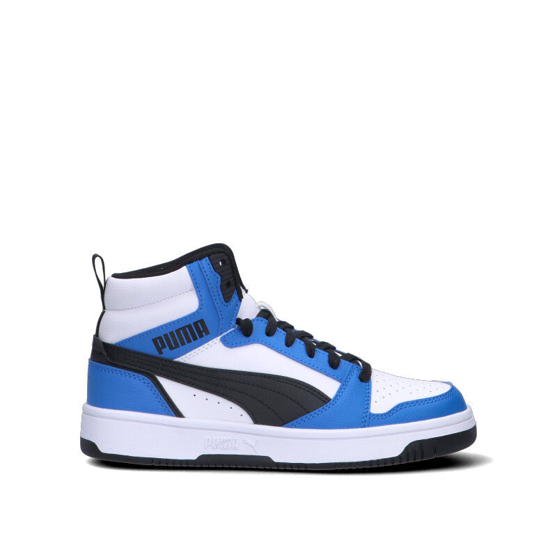 PUMA - REBOUND V6 MID JR Sneaker ragazzo bianca/blu/nera