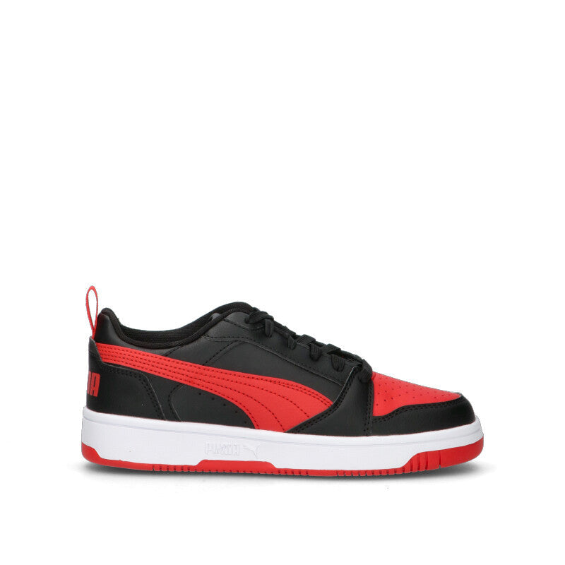 PUMA REBOUND V6 LO JR Sneaker ragazzo nera/rossa/bianca