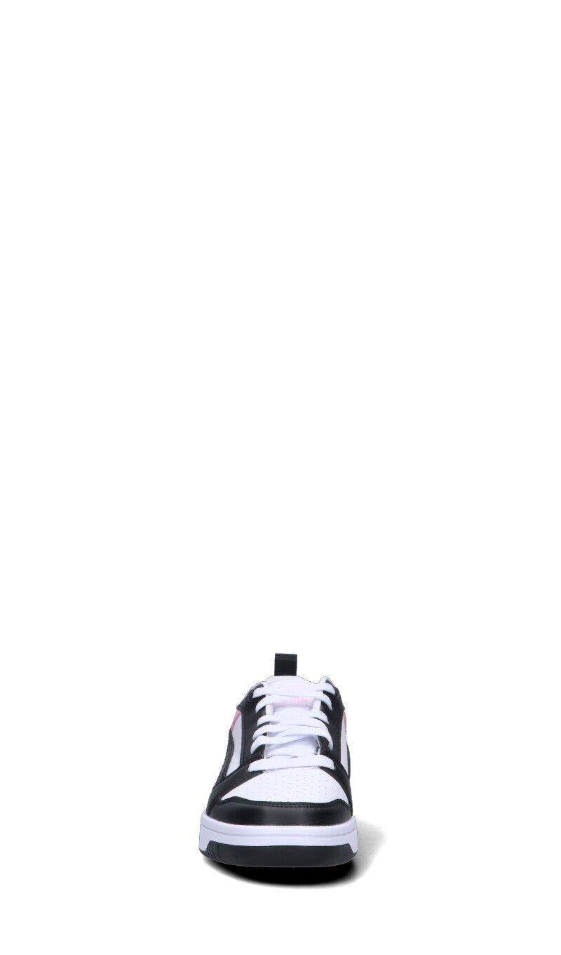 PUMA - REBOUND V6 LO JR Sneaker ragazza bianca/nera/rosa