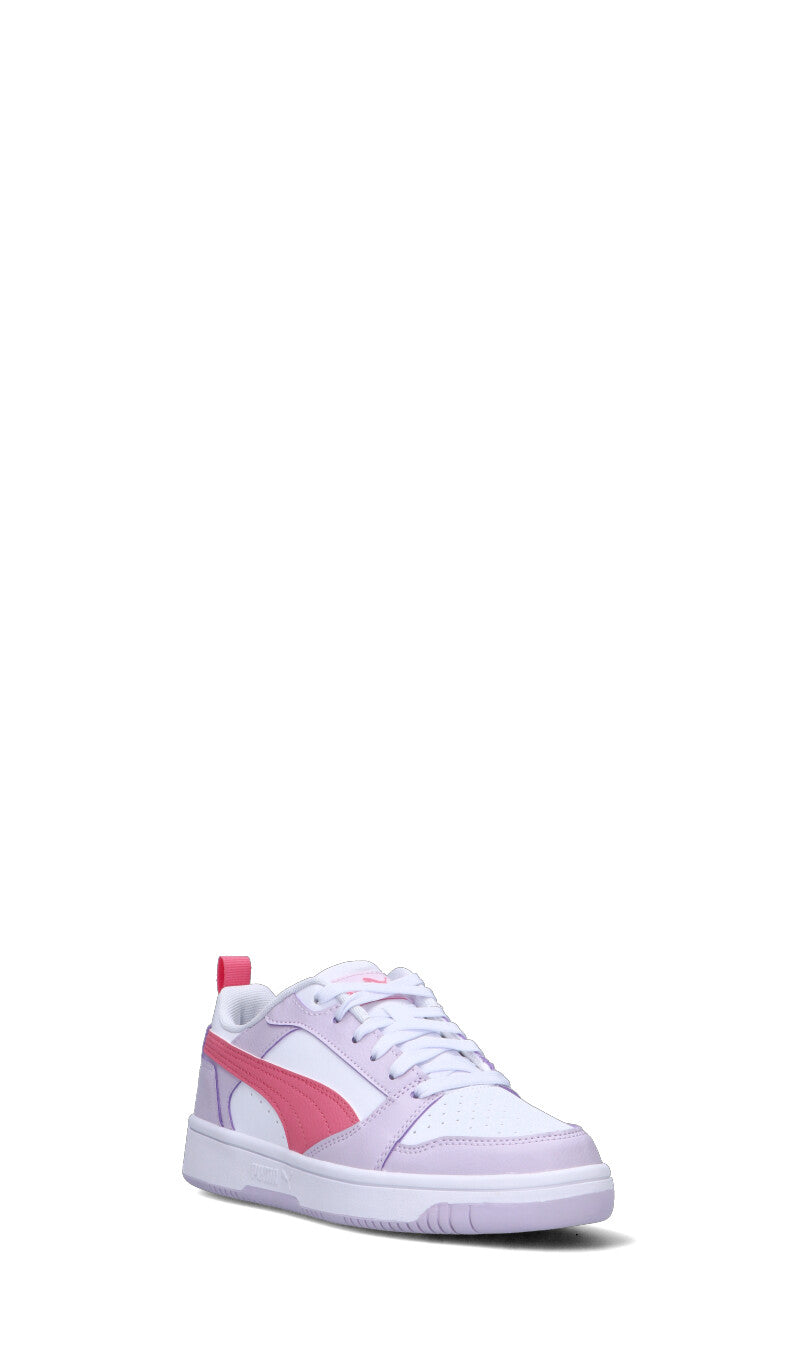 PUMA REBPOUND V6 LO JR Sneaker ragazza bianca/rosa