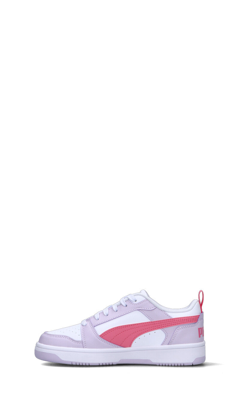 PUMA REBPOUND V6 LO JR Sneaker ragazza bianca/rosa