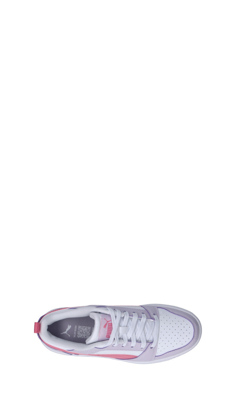 PUMA REBPOUND V6 LO JR Sneaker ragazza bianca/rosa