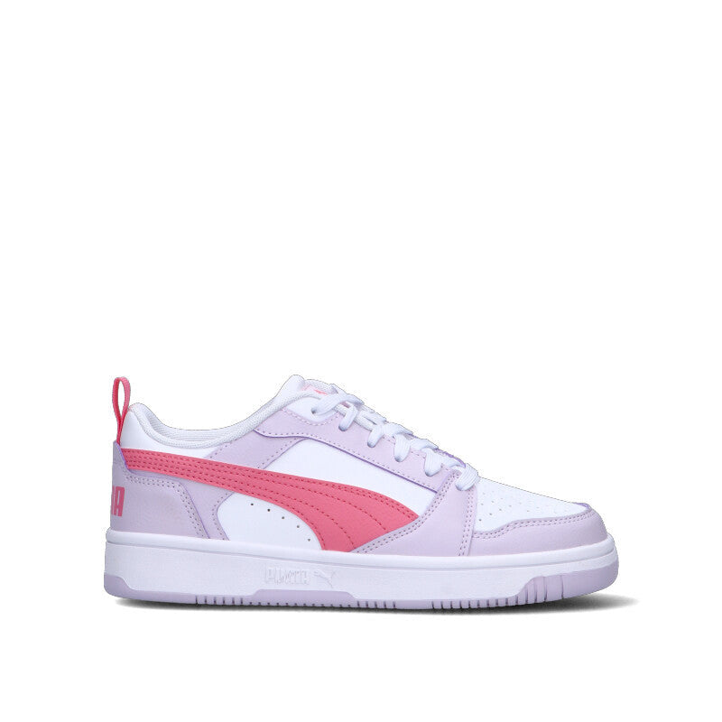 PUMA REBPOUND V6 LO JR Sneaker ragazza bianca/rosa