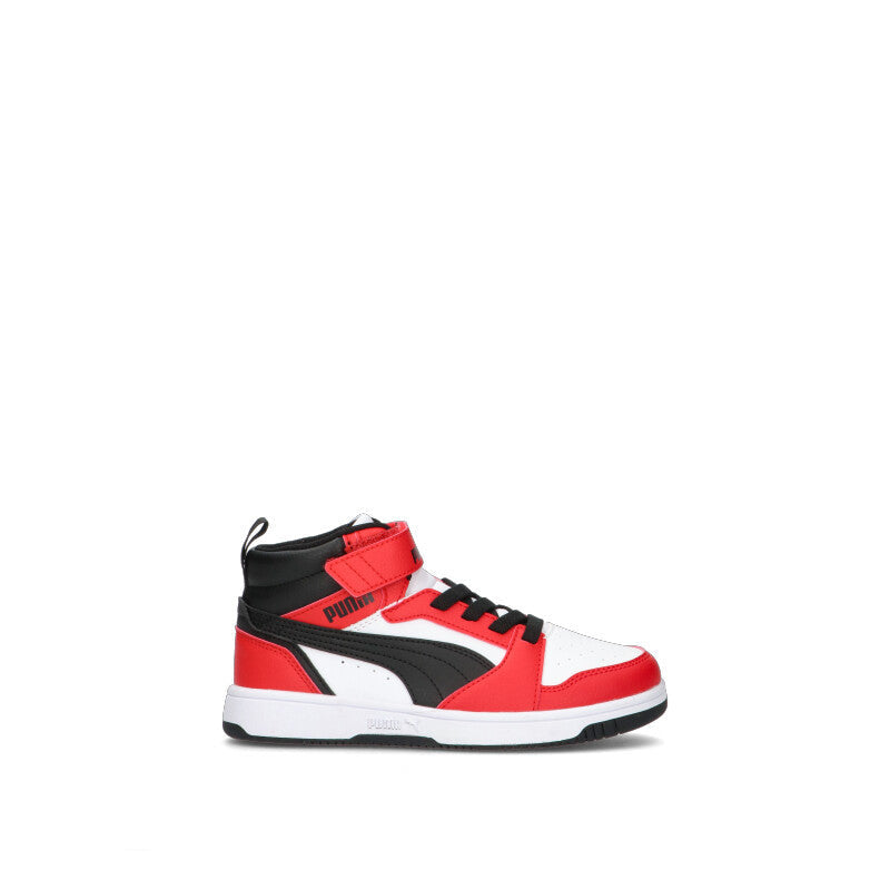 PUMA - REBOUND V6 MID AC+ INF Sneaker bimbo bianca/rossa/nera