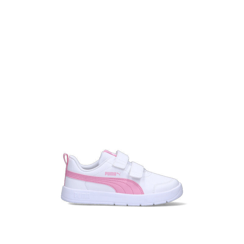 PUMA - COURTFLEX V3 V PS Sneaker bimba bianca/rosa