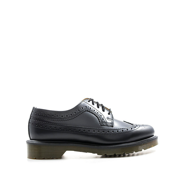 DR. MARTENS Stringata donna nera in pelle brogue