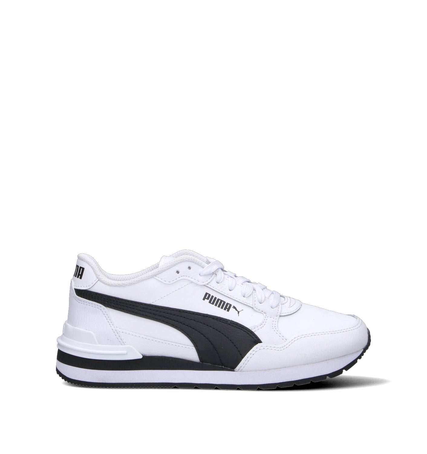 PUMA ST RUNNER V4 L JR Sneaker ragazzo bianca/nera in pelle