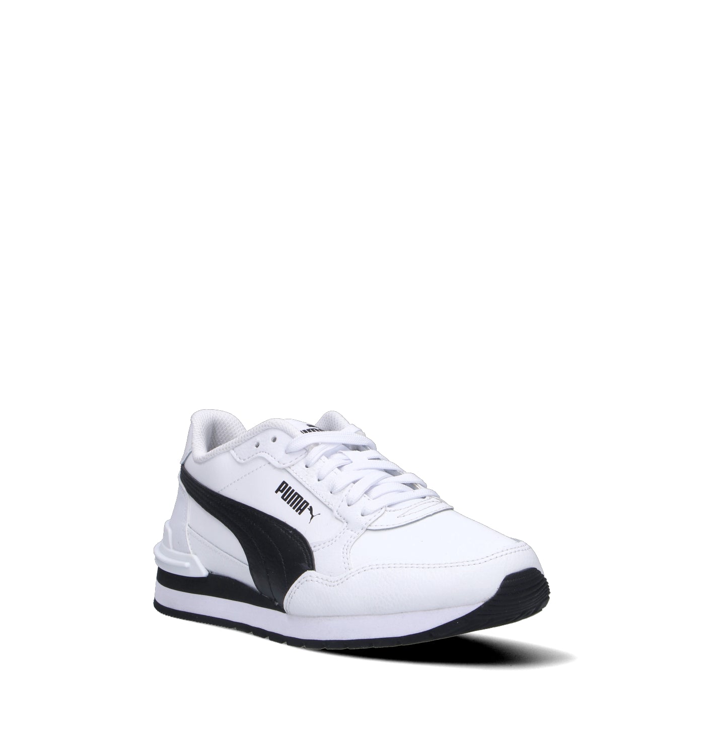 PUMA ST RUNNER V4 L JR Sneaker ragazzo bianca/nera in pelle